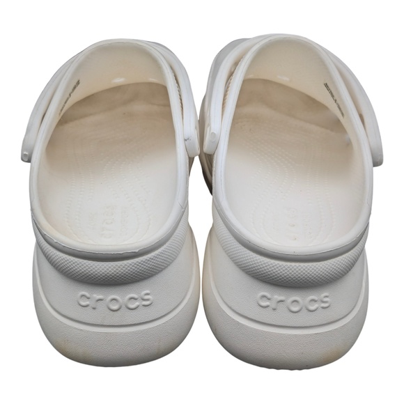 Crocs Classic Platform Clogs Bae White Iconic Slip On Perforated Size 10 - Picture 10 of 12